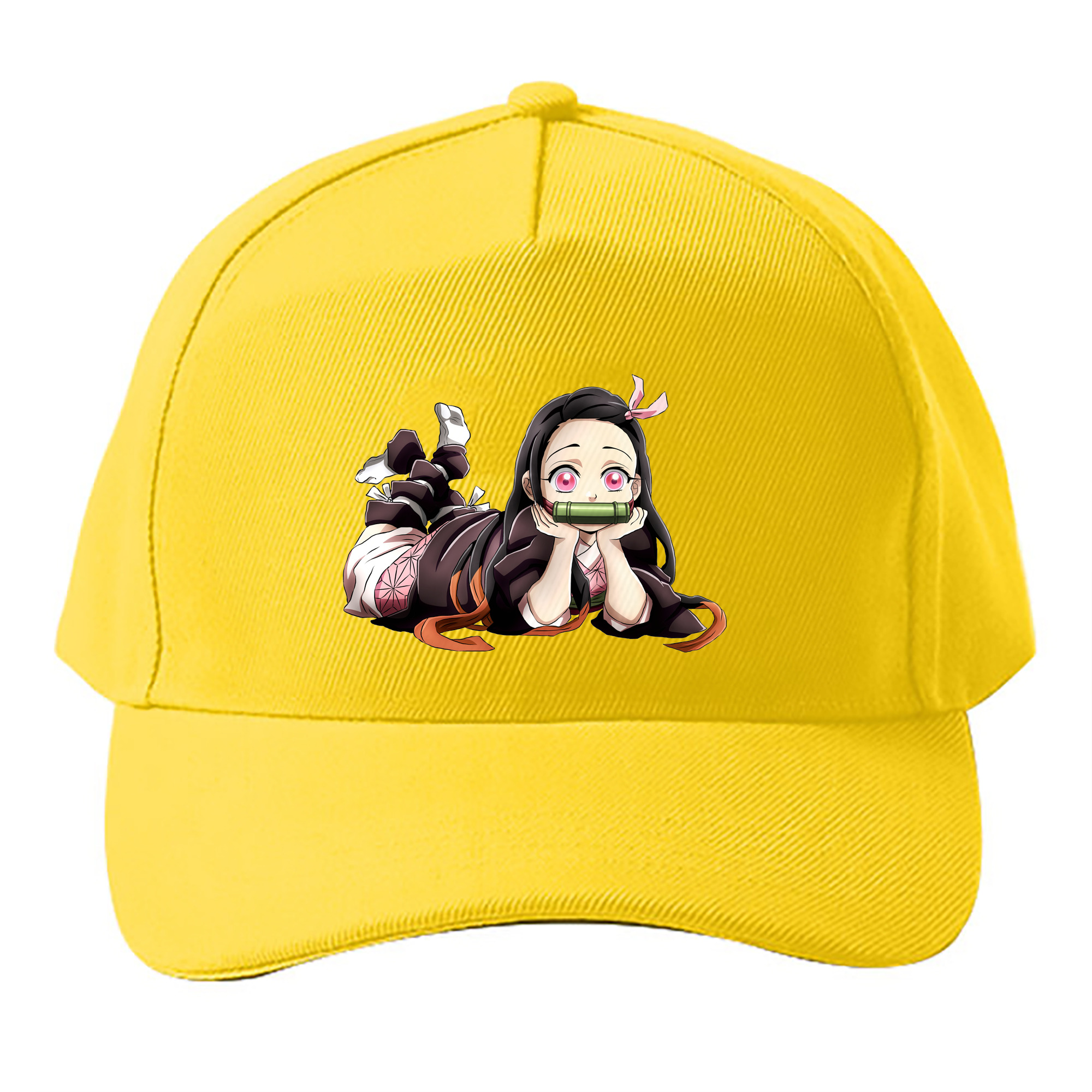 （画像用） 鬼滅の刃（きめつのやいば）竈門 禰󠄀豆子／かまど ねずこ Kamado Nezuko ベースボールキャップ 綿100％ 男女兼用 帽子 スポーツ